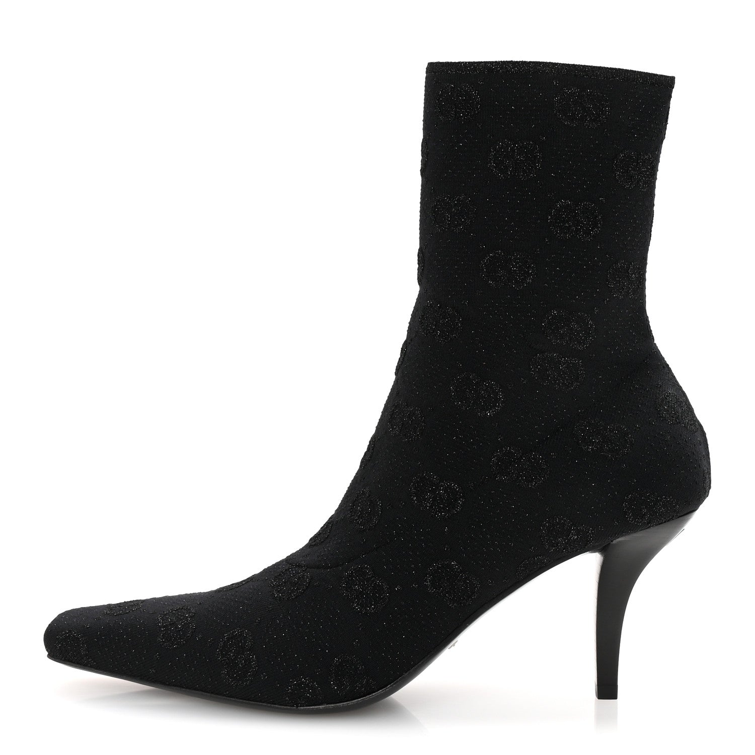 Gucci Technical Jersey Knit GG Monogram Square G 75mm Ankle Boots 39.5 Black 1 of 8