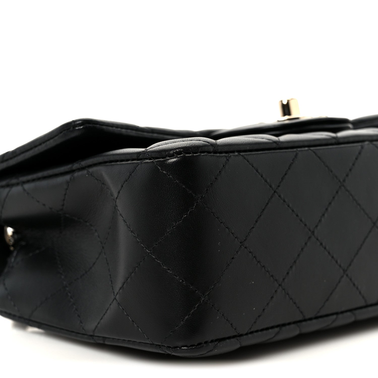 Chanel Lambskin Quilted Mini Rectangular Flap Black 10 of 12