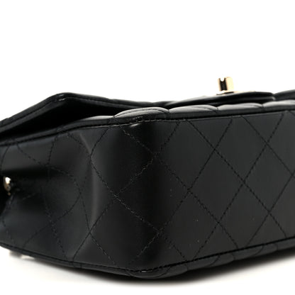 Chanel Lambskin Quilted Mini Rectangular Flap Black 10 of 12