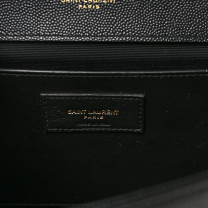 Saint Laurent Grain De Poudre Medium Classic Monogram Kate Satchel Black 6 of 9