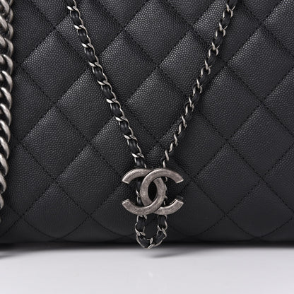 Chanel Caviar Quilted Medium CC Bucket Bag Black 10 of 10