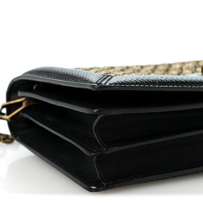 Bottega Veneta Metallic Wool Woven Patent Ayers Olimpia Knot Gold Black 8 of 10