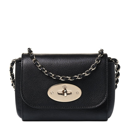 Mulberry Glossy Goatskin Mini Lily Flap Black 1 of 3