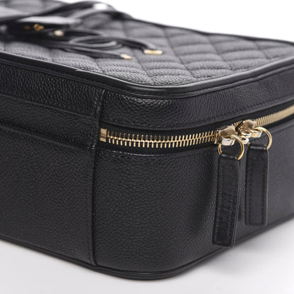 Chanel Caviar Quilted Large CC Filigree Vanity Case Navy 10 of 12