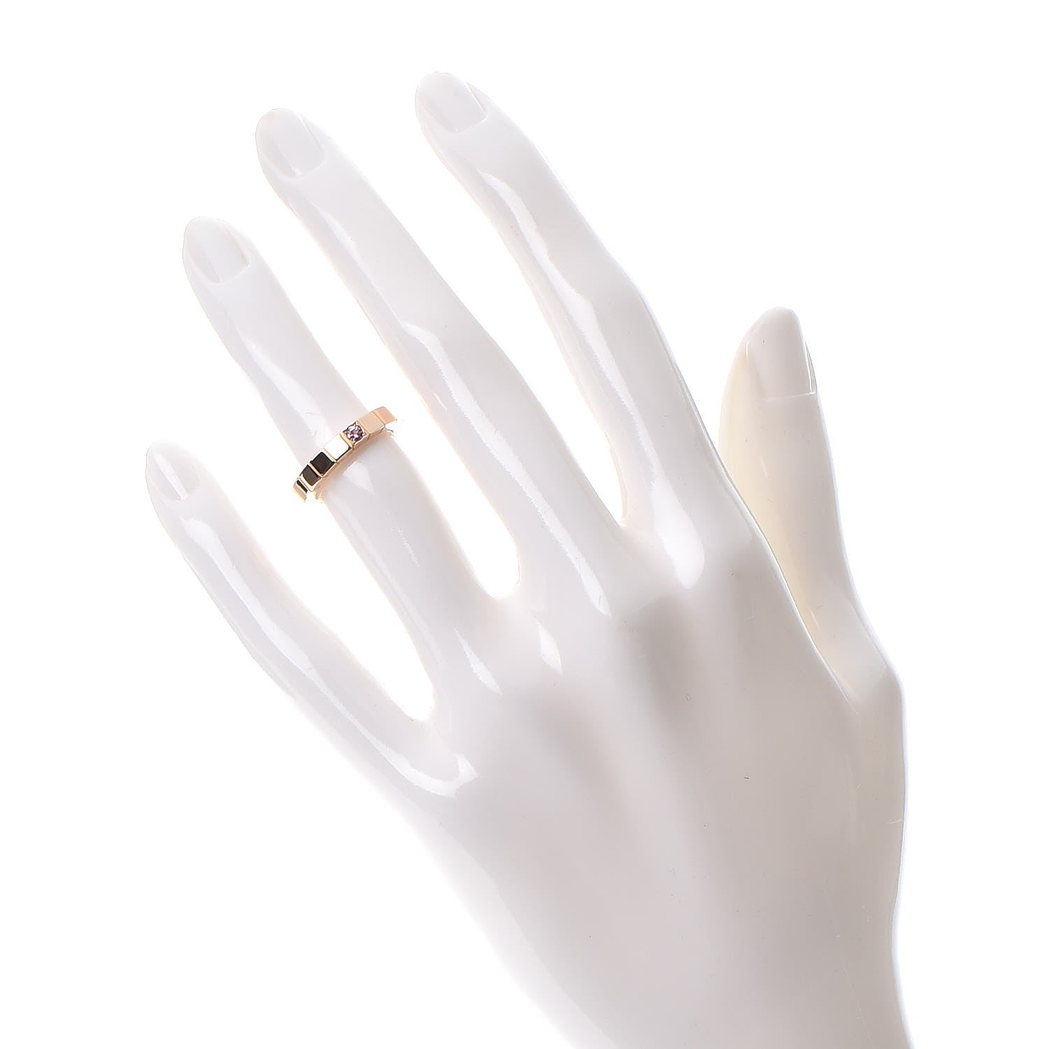 Cartier 18K Pink Gold Pink Sapphire Lanieres Ring 46 3.75 2 of 6