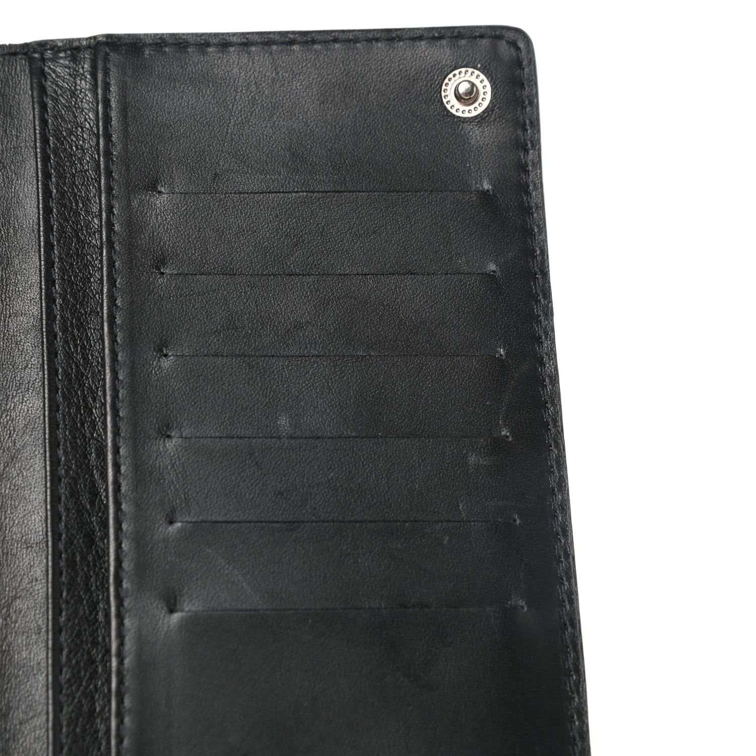 Burberry Signature Grain Calfskin Check Embossed Zip Wallet Black 7 of 11