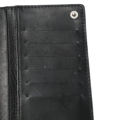 Burberry Signature Grain Calfskin Check Embossed Zip Wallet Black 7 of 11