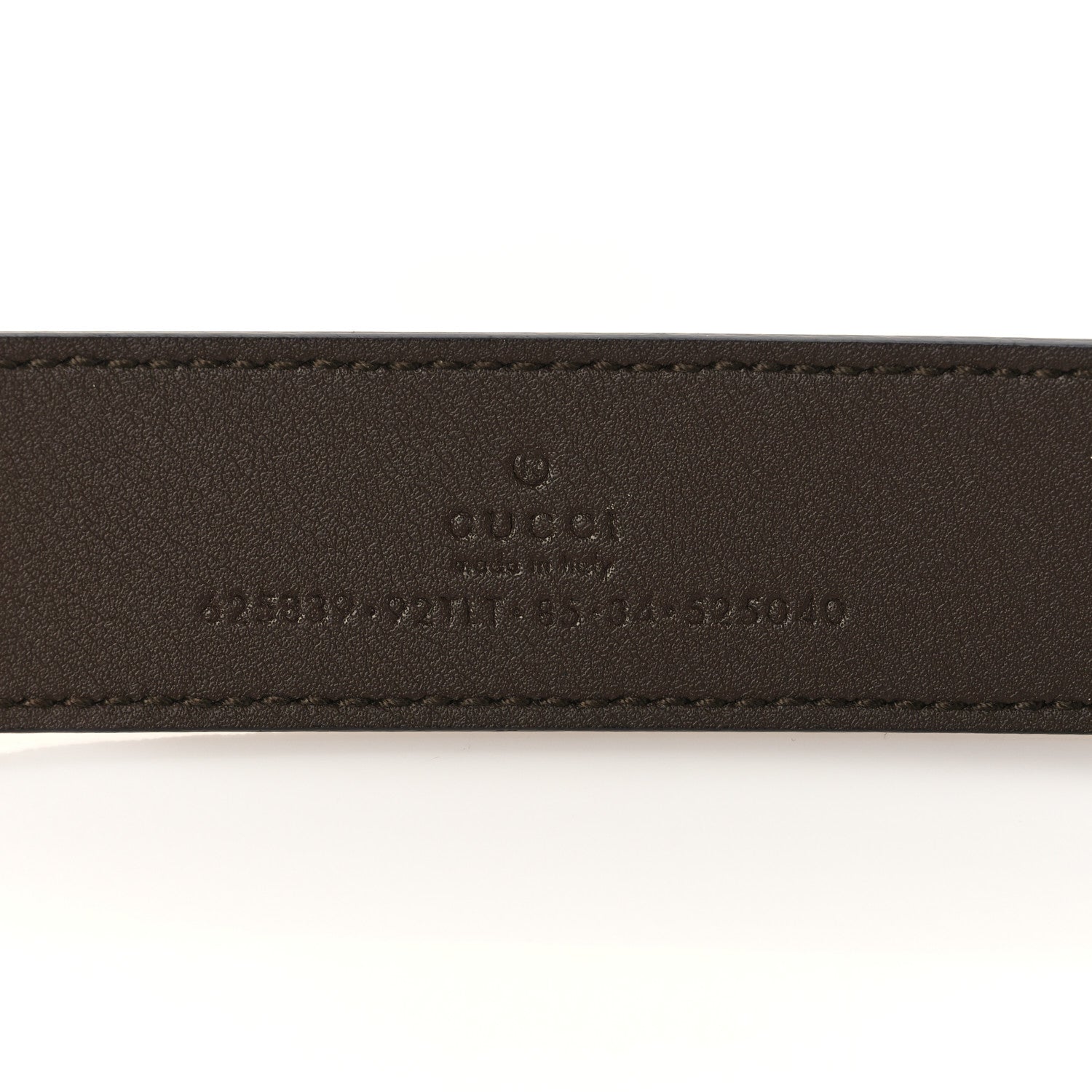 Gucci GG Supreme Monogram Matte Plutone Calfskin Double G 30mm Belt 85 34 Beige Ebony New Acero 4 of 6