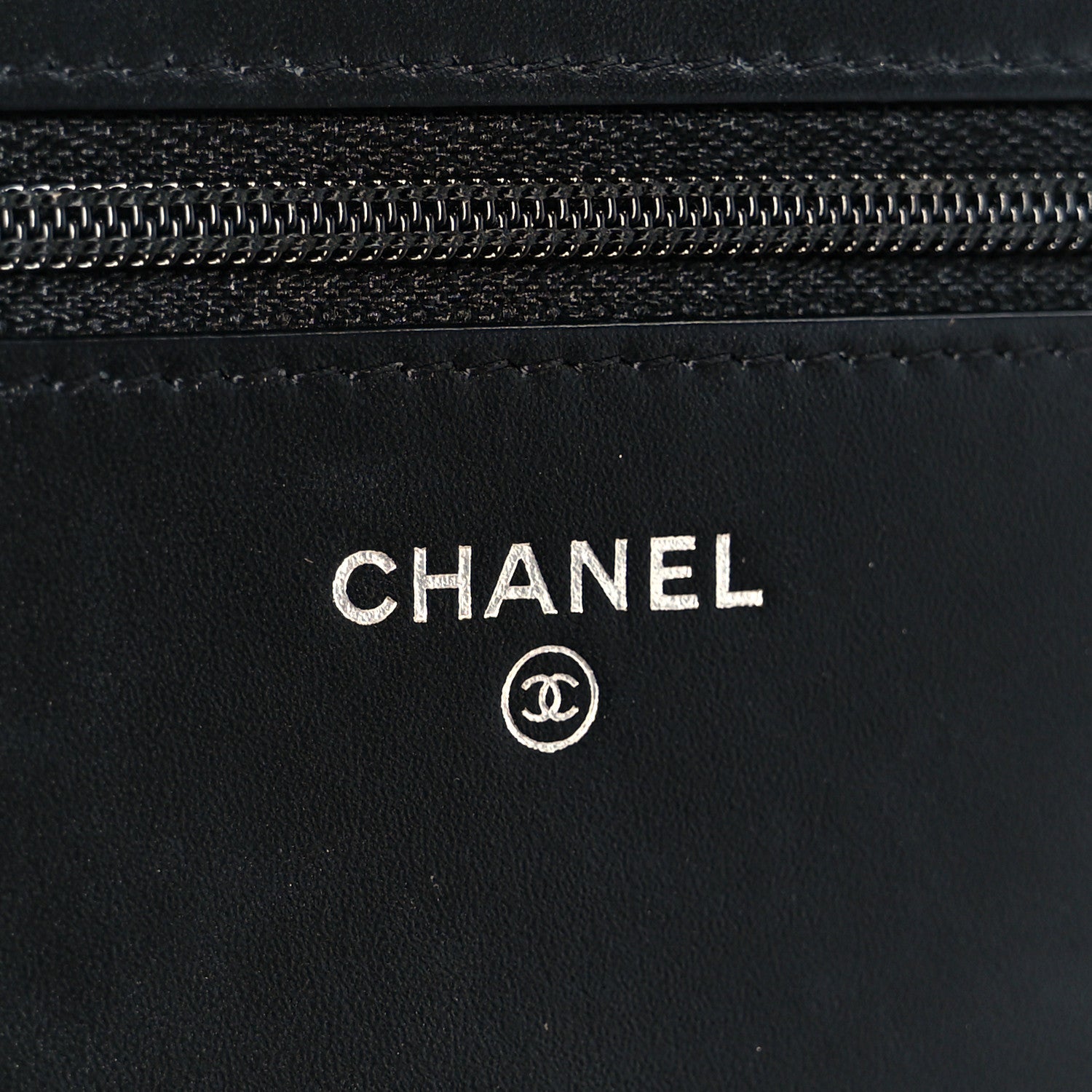 Chanel Calfskin Chain 20s Signe Wallet on Chain WOC Black 6 of 11