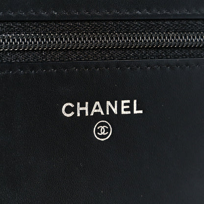 Chanel Calfskin Chain 20s Signe Wallet on Chain WOC Black 6 of 11