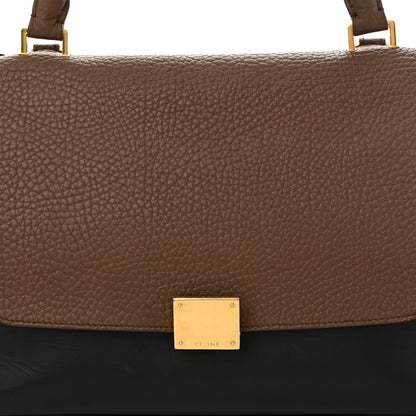 Celine Bullhide Calfskin Nubuck Small Tri-Color Trapeze Coffee 7 of 11
