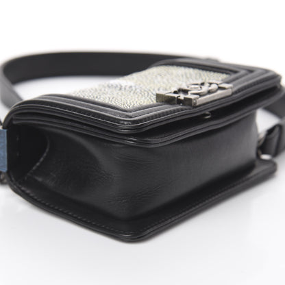 Chanel Galuchat Stingray Mini Boy Flap Black Silver 8 of 9