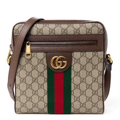 Gucci GG Supreme Monogram Web Small Ophidia Messenger Bag Brown 1 of 11