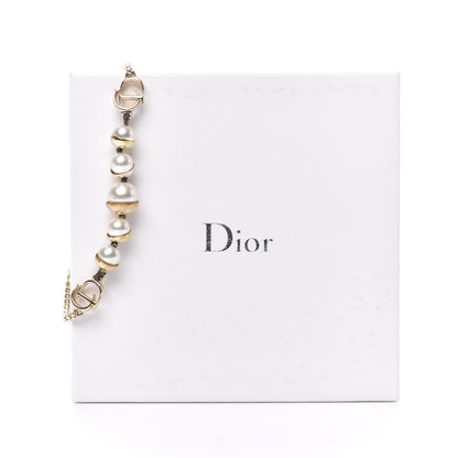 Christian Dior Pearl CD Logo Bracelet Gold 6 of 6