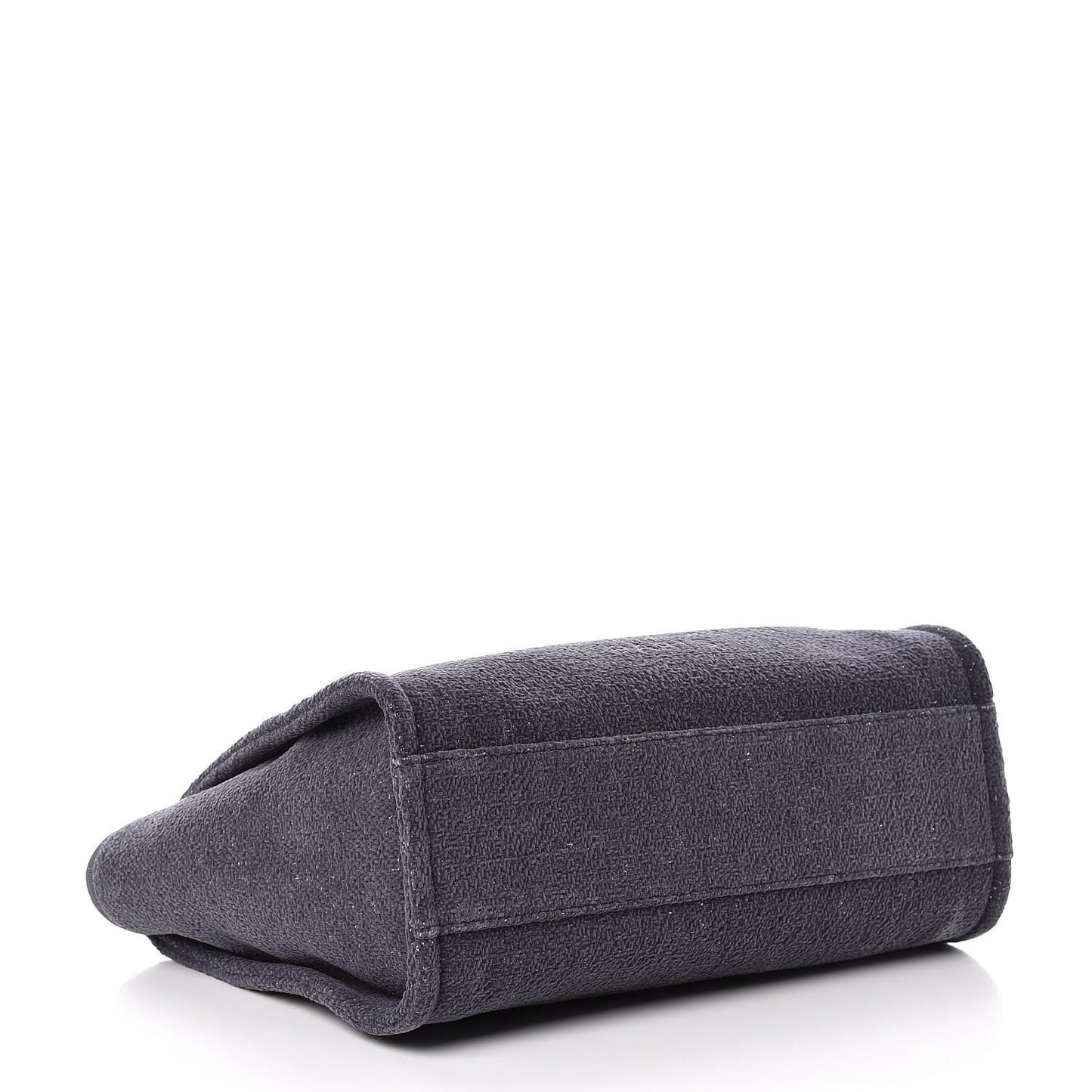 Lurex Boucle Small Deauville Tote Light Grey