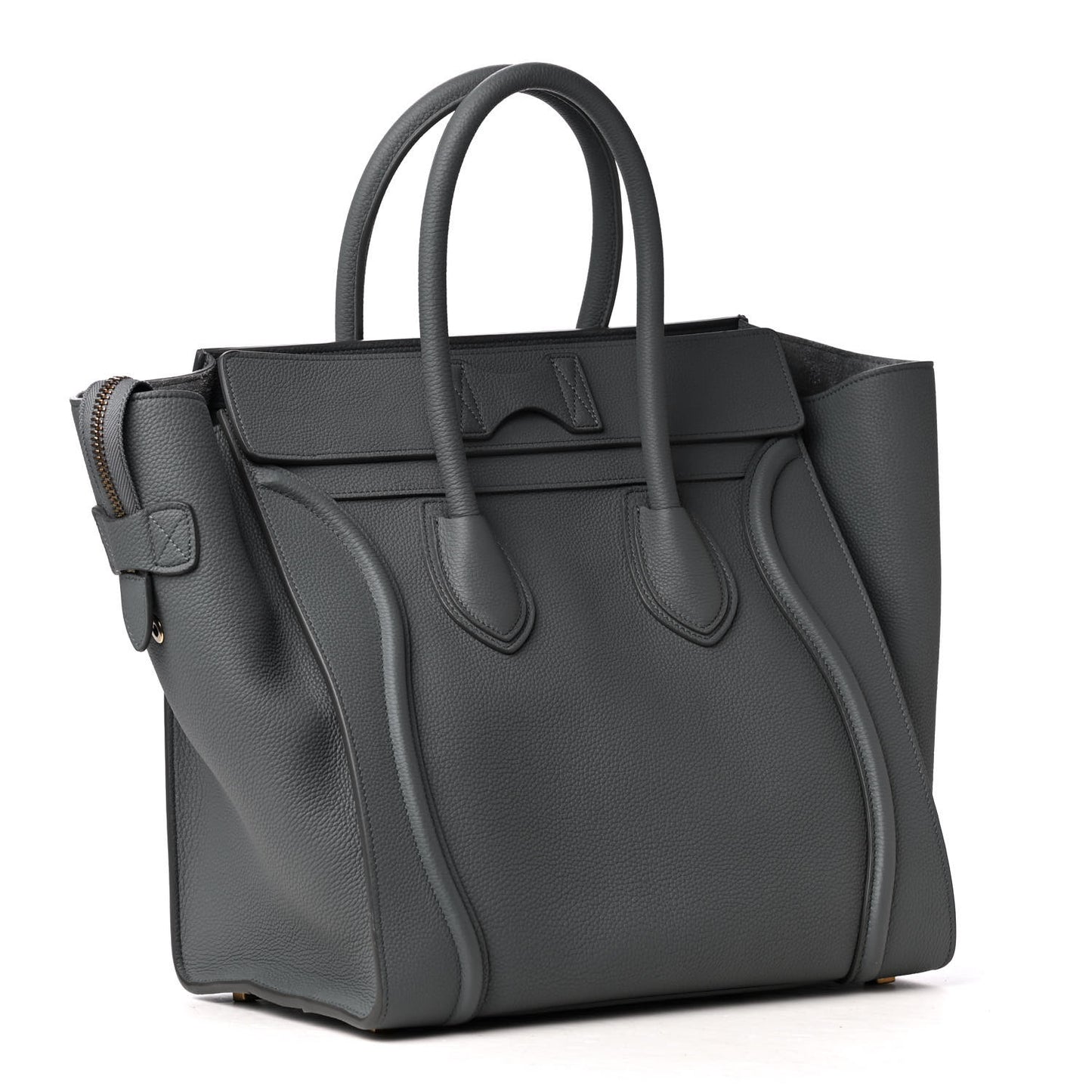 Drummed Calfskin Mini Luggage Kohl