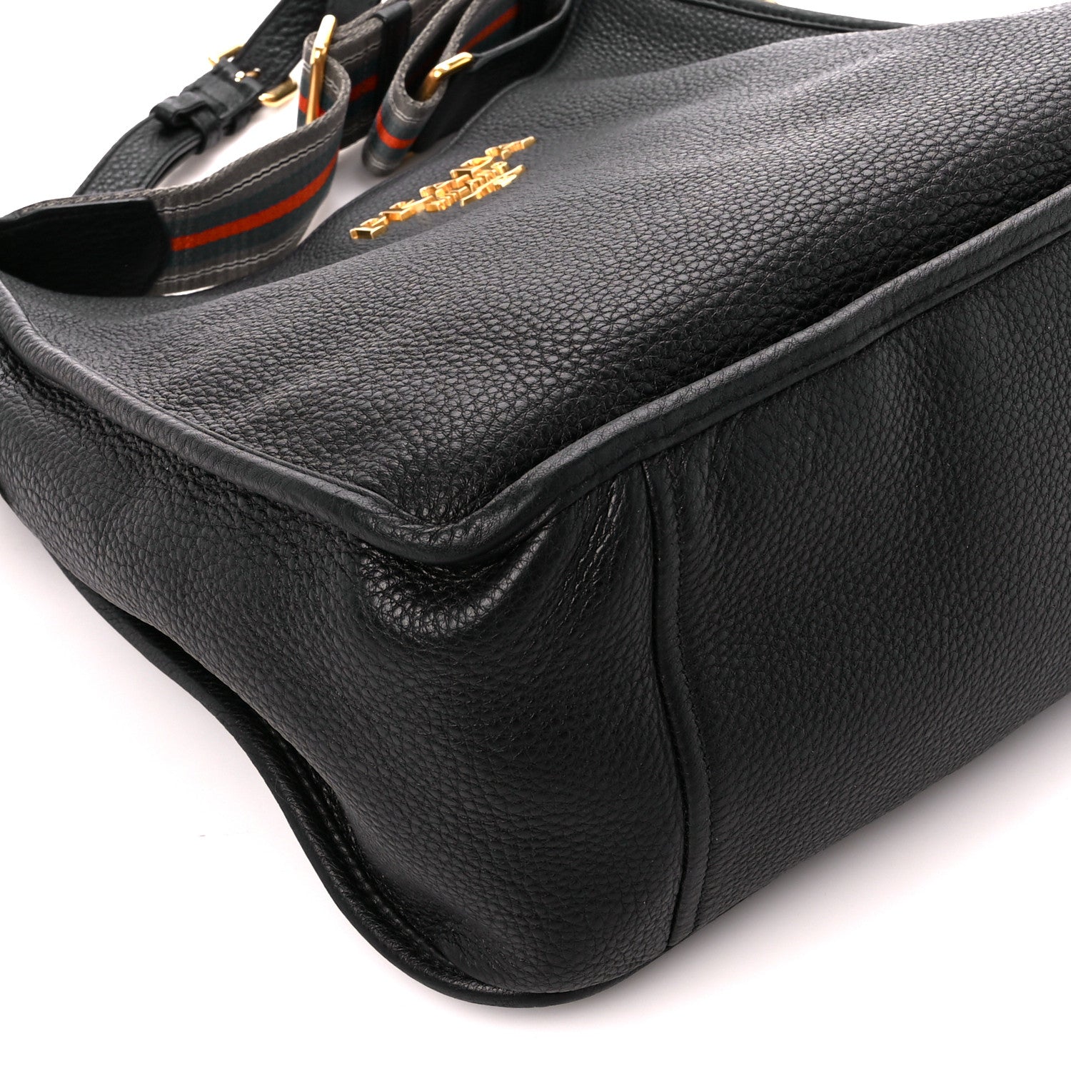 Prada Vitello Daino Double Strap Messenger Black 10 of 11