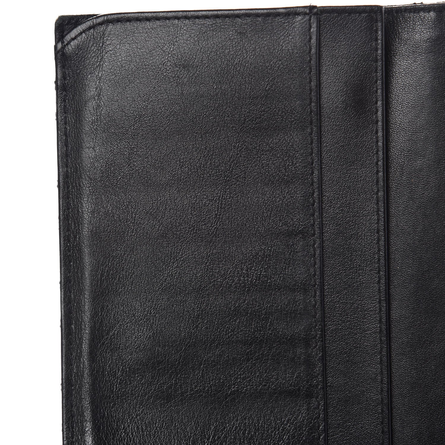 Chanel Lambskin Diamond Stitched Flap Wallet Black 15 of 15