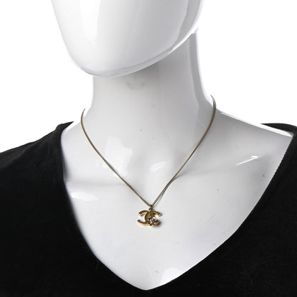 Chanel Resin CC Camellia Flower Necklace Gold 2 of 7