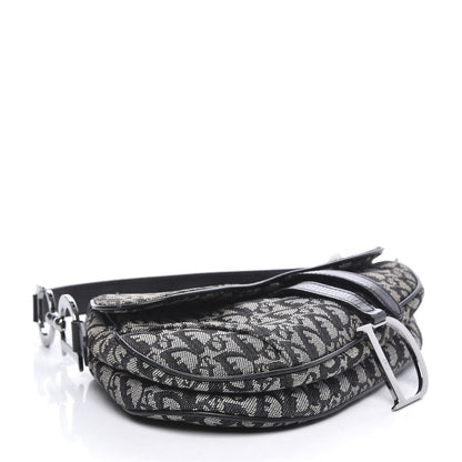 Christian Dior Monogram Saddle Bag Black 3 of 9