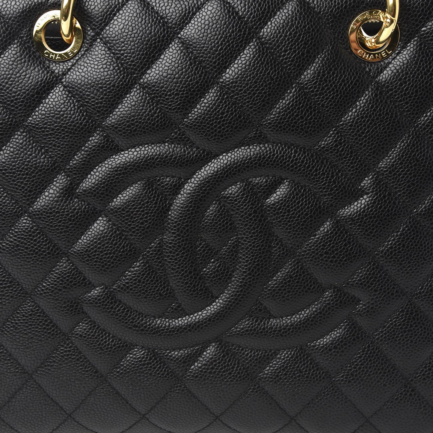 Caviar Quilted Grand Shopping Tote GST Black