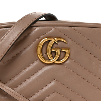 Gucci Calfskin Matelasse Mini GG Marmont Chain Shoulder Bag Porcelain Rose 8 of 10