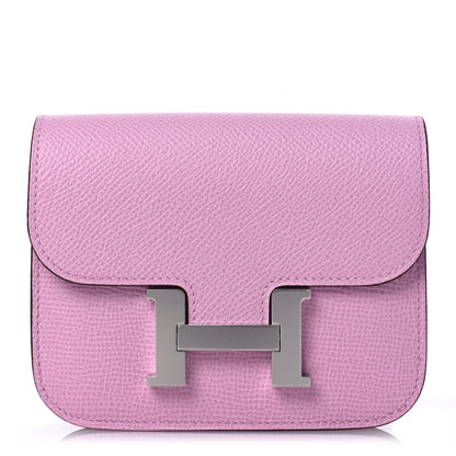 Hermes Epsom Constance Slim Wallet Mauve Sylvestre 1 of 13
