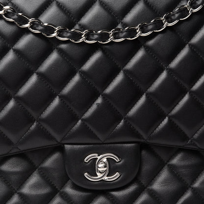 Chanel Lambskin Quilted Maxi Single Flap Black 13 of 13