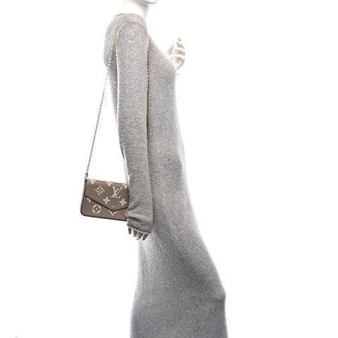 Empreinte Monogram Giant Felicie Pochette Tourterelle Creme