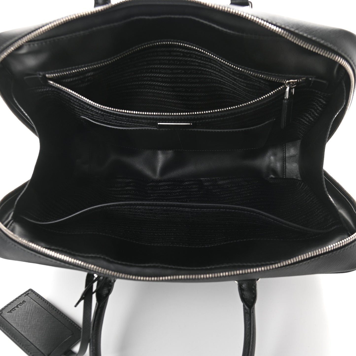 Saffiano Travel Briefcase Black
