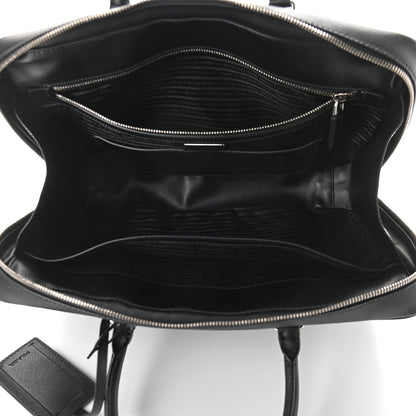 Prada Saffiano Travel Briefcase Black 4 of 8