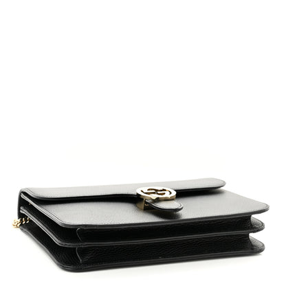 Gucci Dollar Calfskin Interlocking G Shoulder Bag Black 4 of 11