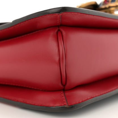 Gucci Calfskin Sylvie Web Queen Margaret Shoulder Bag Blue Agata Hibiscus Red Mystic White 9 of 16