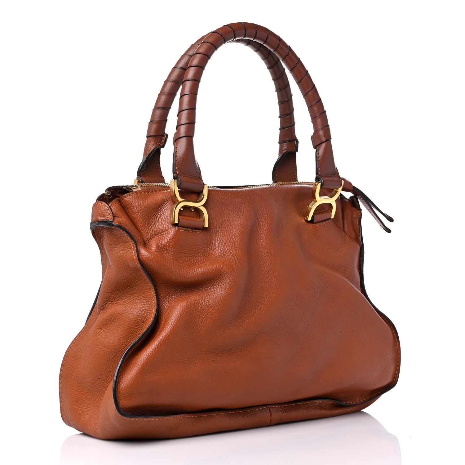 Chloe Calfskin Medium Marcie Satchel Tan 2 of 18