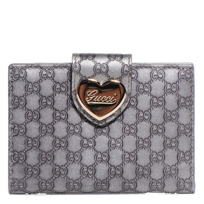Gucci Microguccissima Heart Travel Wallet Silver 1 of 8
