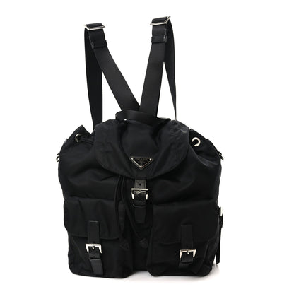 Prada Tessuto Nylon Saffiano Medium Backpack Black 1 of 10