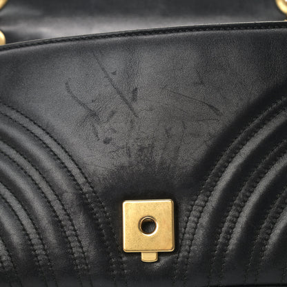 Gucci Calfskin Matelasse Small GG Marmont Shoulder Bag Black 7 of 9