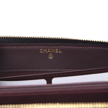 Chanel Caviar Quilted Large Gusset Zip Around Wallet Black 6 of 9