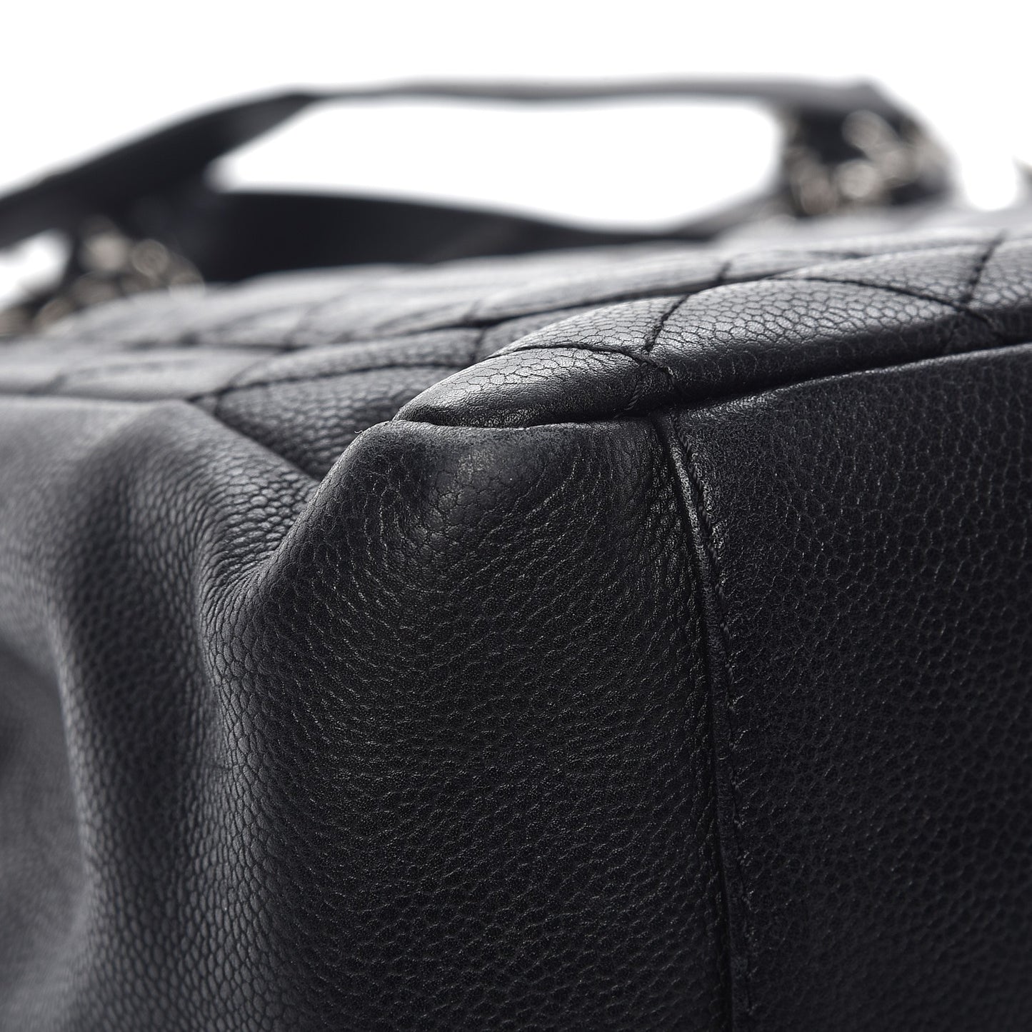 Caviar Quilted Grand Shopping Tote GST Black