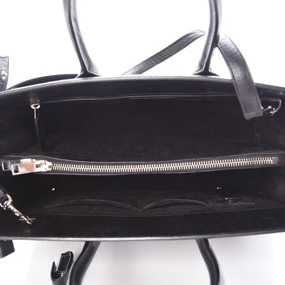 Saint Laurent Calfskin Crocodile Embossed Small Sac de Jour Black 6 of 10