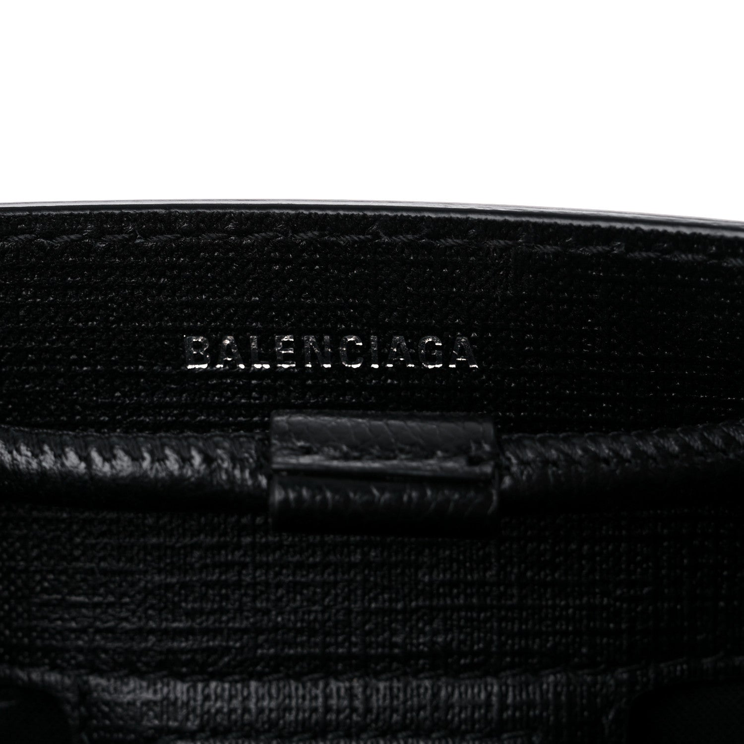 Balenciaga Squared Calfskin Logo XXS Shopping Tote Black 6 of 11