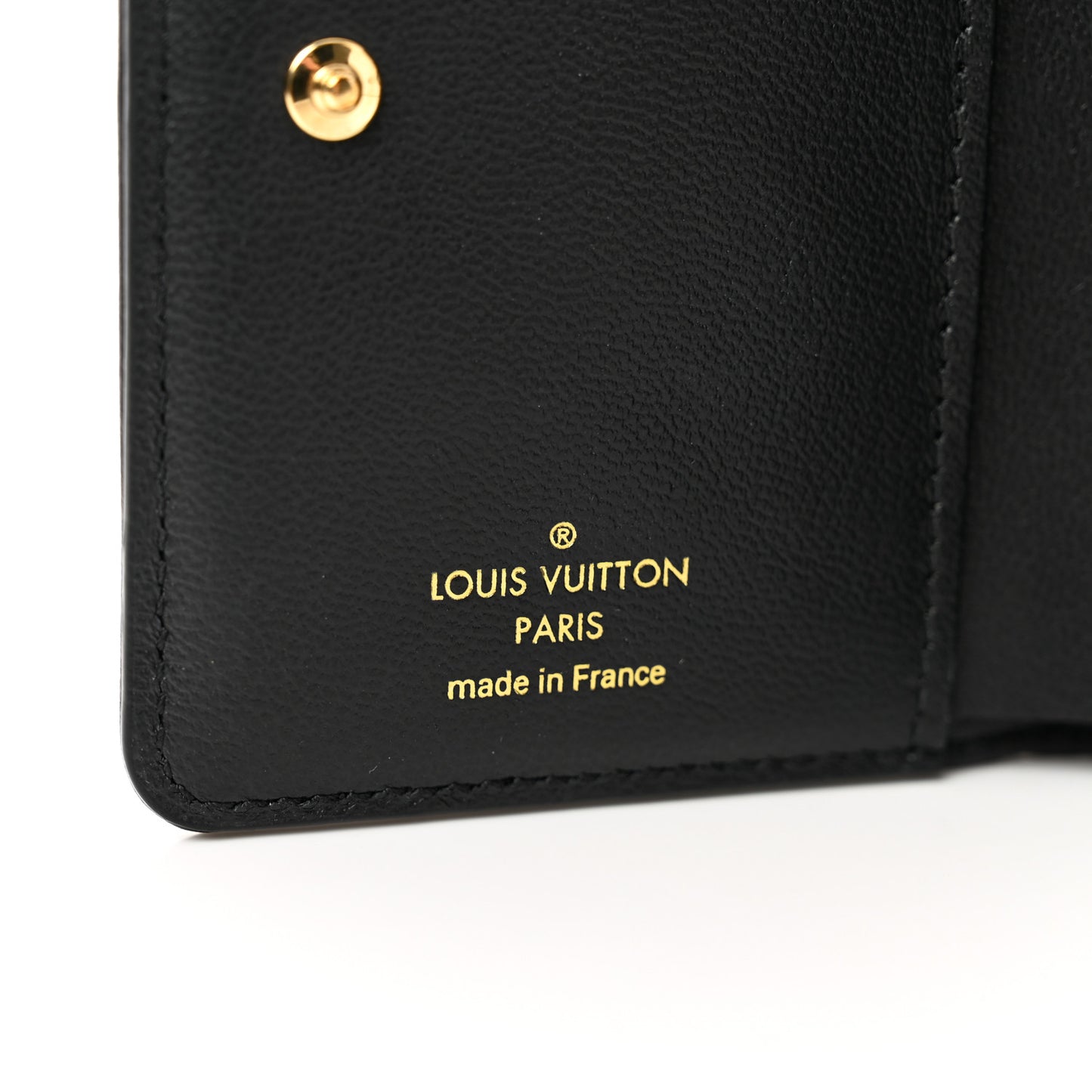 Lambskin Embossed Monogram Lou Coussin Wallet Black