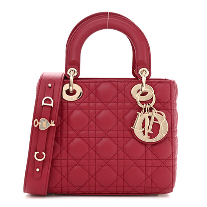 Christian Dior Lambskin Cannage Small My ABCDior Lady Dior Red 1 of 10