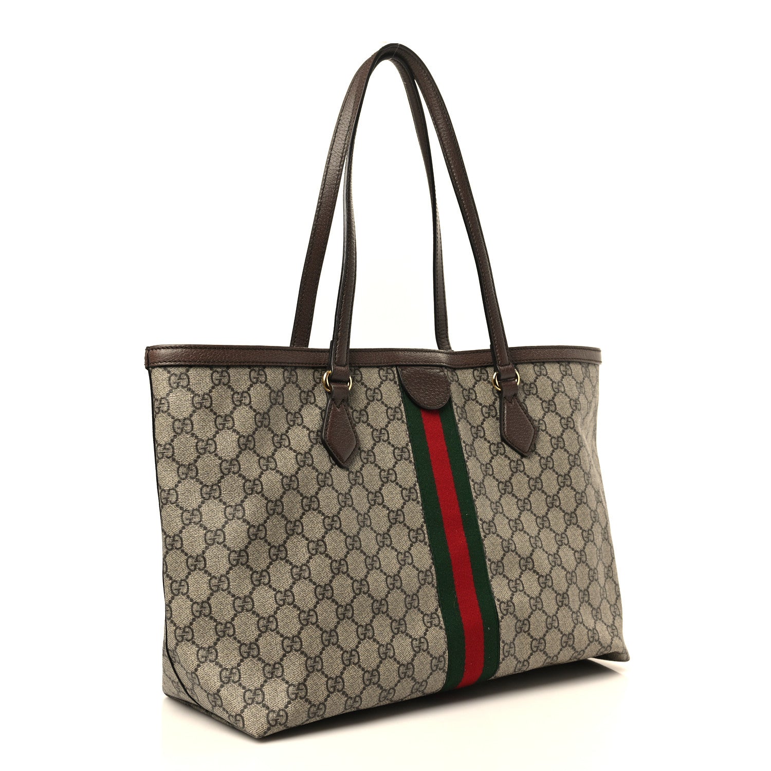 Gucci GG Supreme Monogram Medium Ophidia Shopping Tote Brown 3 of 11