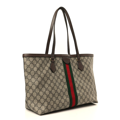 Gucci GG Supreme Monogram Medium Ophidia Shopping Tote Brown 3 of 11