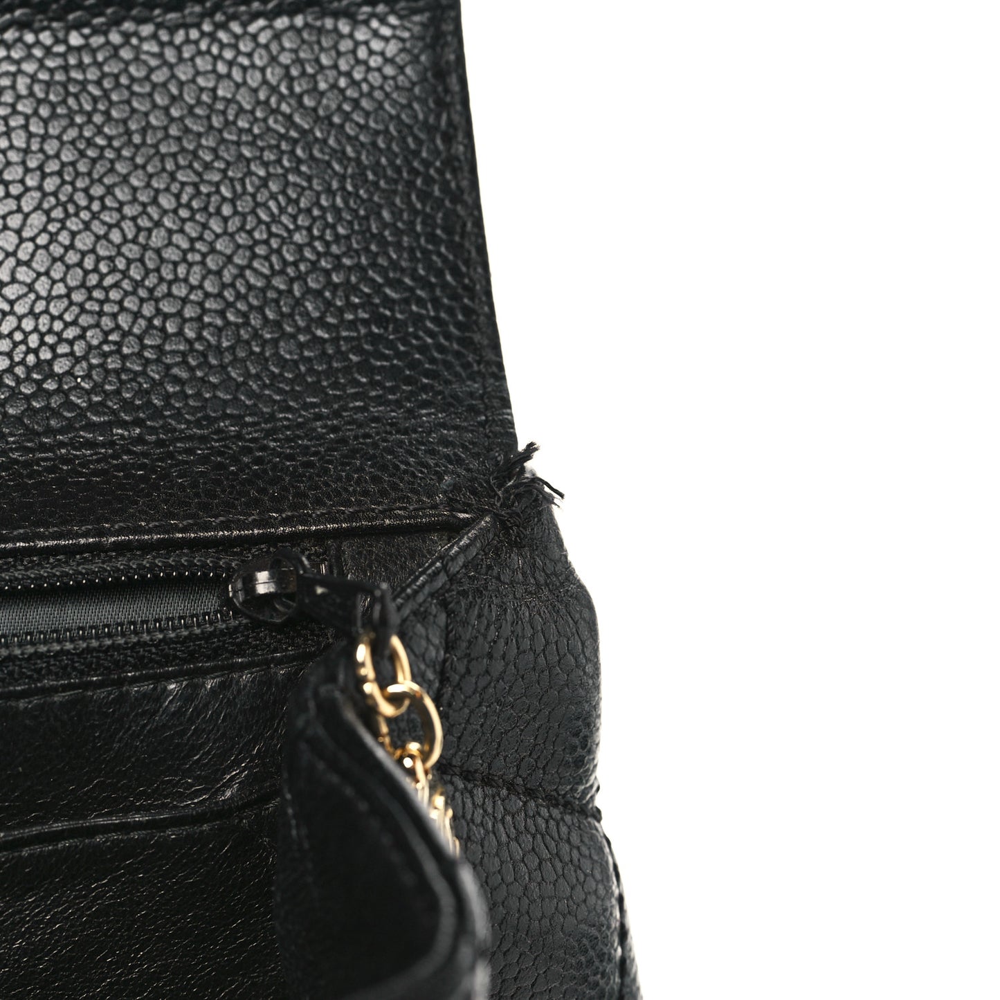 Caviar Quilted Jumbo Kelly Flap Black