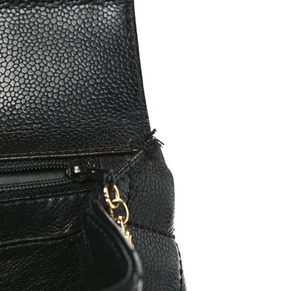 Chanel Caviar Quilted Jumbo Kelly Flap Black 11 of 12