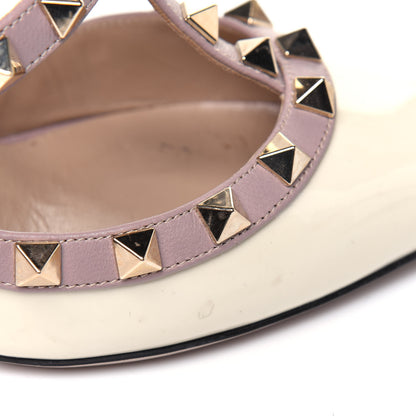 Valentino Garavani Patent Rockstud Ankle Strap 100mm Pumps 36 Light Ivory Poudre 14 of 14
