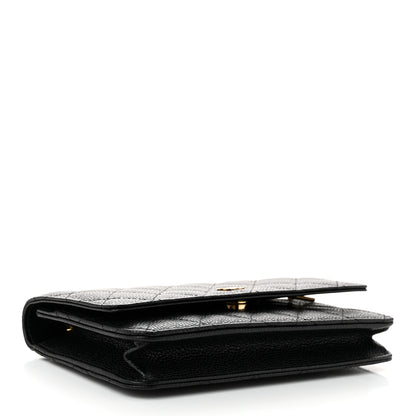 Chanel Caviar Quilted Wallet On Chain WOC Black 4 of 12