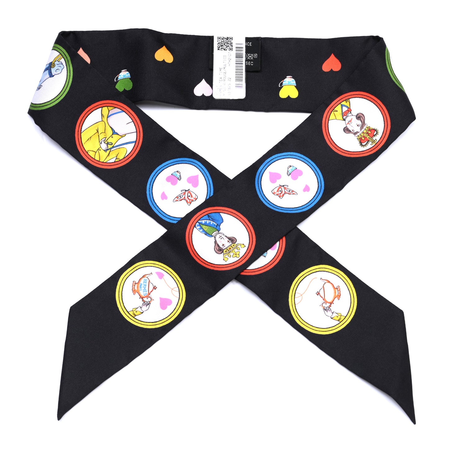 Silk Tea Time Twilly Black Rouge Multicolor
